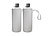 Glastrinkflasche: Rosenstein & Söhne 2er-Set Trinkflaschen, Borosilikatglas, Neopren-Hülle, 750ml, BPA-frei