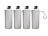 Rosenstein & Söhne 4er-Set Trinkflaschen aus Borosilikat-Glas mit Neopren-Hülle, 750 ml Rosenstein & Söhne Trinkflaschen aus Borosilikat-Glas