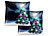 infactory 2er-Set Deko-Weihnachtskissen "Tannenbaum" mit LEDs, 45 x 45 cm infactory LED-Deko-Weihnachtskissen