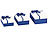 Your Design 3er-Set edle Geschenk-Boxen mit blauer Schleife, 3 verschiedene Größen Your Design