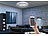 Luminea Home Control Smarte WLAN-Sternen-Deckenleuchte mit CCT-LEDs, 18 W, 1350 lm, Ø 34 cm Luminea Home Control WLAN-LED-Deckenleuchte mit Sternendekor, dimmbar