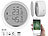 WiFi Temperatursensor: Luminea Home Control WLAN-Temperatur- & Luftfeuchtigkeits-Sensor mit App, 15-Tage-Speicher