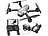 Simulus Faltbare GPS-Drohne mit 4K-Kamera, WLAN, Follow-Me, Gyroskop, App Simulus Faltbare GPS-WLAN-Quadrokopter mit 4K-Kamera