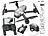 Simulus Faltbarer GPS-Quadrocopter mit 4K-Kamera, WLAN, Versandrückläufer Simulus Faltbare GPS-WLAN-Quadrokopter mit 4K-Kamera