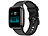 newgen medicals Fitness-Armband mit Glas-Touchscreen-Display, SpO2-Anzeige, App, IP68 newgen medicals Wasserdichtes Fitness-Armband mit Blutdruck-/Blutsauerstoffanzeige, Bluetooth und App