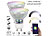 LED GU10 Alexa: Luminea Home Control 2er-Set WLAN-RGB/CCT-Glas-Lampen, GU10, für Siri, Alexa & GA, 4,5 W