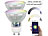Luminea Home Control 2er-Set WLAN-RGB/CCT-Glas-Lampen, GU10, für Siri, Alexa & GA, 4,5 W Luminea Home Control