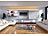 Luminea Home Control WLAN-RGB-LED-Streifen mit Sound-Steuerung, App, Sprachsteuerung, 5 m Luminea Home Control WLAN-LED-Streifen-Sets in RGB mit Sprach- und Soundsteuerung