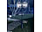 Lunartec 2-flammige Solar-LED-Gartenlaterne, 140 lm, 2x 4-Watt-Solarpanel, IP44 Lunartec Solar-Wegeleuchten im Straßenlaternen-Design mit Dämmerungssensor