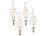 Luminea 4er-Set LED-Filament-Kerzen, E14, A+, 4 W, 470 Lm, warmweiß, Ba35 Luminea LED-Filament-Kerzen E14 (warmweiß)