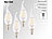 Luminea 4er-Set LED-Filament-Kerzen, E14, A+, 4 W, 470 Lm, warmweiß, Ba35 Luminea LED-Filament-Kerzen E14 (warmweiß)