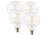 Luminea 4er-Set LED-Filament-Birnen, E27, E, 6 W, 806 lm, tageslichtweiß Luminea LED-Filament-Globen E27 (tageslichtweiß)