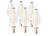 Luminea 6er-Set LED-Filament-Kerzen, E14, E, 4,2 Watt, 470 lm, 345°, warmweiß Luminea LED-Filament-Kerzen E14 (warmweiß)