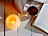 Lunartec Echtwachs-Kugelkerze mit Candlelight-LED und Flacker-Effekt, Ø 10 cm Lunartec LED-Echtwachskerzen mit beweglichen Flammen