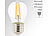 Luminea LED-Filament-Lampe, G45, E27, 470 lm, 4 W, 360°, warmweiß, 2.700 K Luminea LED-Filament-Tropfen E27 (warmweiß)