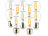 Luminea 10er-Set LED-Filament-Lampen, G45, E27, 470 lm, 4 W, 360°, 2.700 K Luminea LED-Filament-Tropfen E27 (warmweiß)