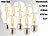 Luminea 10er-Set LED-Filament-Lampen, G45, E27, 470 lm, 4 W, 360°, 2.700 K Luminea LED-Filament-Tropfen E27 (warmweiß)