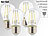 Luminea LED-Filament-Tropfen E27, G45-Form, 470 Lumen, 4 Watt, 360°, 4er-Set Luminea LED-Filament-Tropfen E27 (tageslichtweiß)