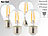 Luminea 4er-Set LED-Filament-Lampen G45, E27, 470 Lumen, 4 W, 360°, warmweiß Luminea LED-Filament-Tropfen E27 (warmweiß)