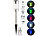 Lunartec 2er-Set Solar-RGB-LED-Wegeleuchte mit Lichtsensor & Fernbedienung IP44 Lunartec Bunte Solar-LED-Wegeleuchten mit Lichtsensoren