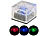 Lunartec 4er-Set Solar-RGB-LED-Glasbausteine, Dämmerungsssensor, 7 x 5,4 x 7 cm Lunartec LED-Solar-Glasbausteine