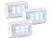 Luminea LED-Nachtlicht mit Bewegungs- & Dämmerungs-Sensor, Batterie, 3er-Set Luminea
