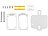 Luminea 4er Pack Verstellbare LED-Wand- und Deckenleuchte, 600 Lumen, 10 W Luminea Variable LED-Wand- und Deckenleuchten