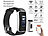Smartwatch wasserdicht: newgen medicals Fitness-GPS-Armband mit XL-Farb-Display & App für 6 Sportarten, IP67