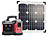 revolt Powerbank & Solar-Konverter mit mobilem 20-Watt-Solarpanel, 60 Ah revolt 2in1-Solar-Generatoren & Powerbanks, mit externer Solarzelle