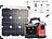 revolt Powerbank & Solar-Konverter mit mobilem 20-Watt-Solarpanel, 60 Ah revolt 2in1-Solar-Generatoren & Powerbanks, mit externer Solarzelle