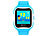 TrackerID Kinder-Smartwatch mit GPS-/GSM-/WiFi-Tracking, SOS-Taste, blau, IP65 TrackerID Kinder-Smartwatches mit Tracking per GPS & GSM/LBS