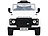 Playtastic Kinderauto - Land-Rover-Defender, Tretpedalen und EVA-Rädern, weiß Playtastic Tretautos für Kinder