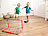 Playtastic Akku Luftkissen-Indoor-Fußball, Farb-LEDs, Möbelschutz, 2 Tore Playtastic