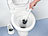 BadeStern 4 WC-Silikon-Bürsten mit Spülrandreiniger & Halter, wechselbarer Kopf BadeStern WC-Garnituren mit Silikon-Bürste und Randreiniger