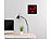Lunartec Flache LED-Funk-Tisch- & Wanduhr, Temperatur-Anzeige, rote LEDs Lunartec