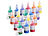 infactory 18er-Set Textilfarben in Gelb, Orange, Rot, Lila, Blau, Grün, je 30 ml infactory Textilfarben-Set