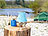 Rosenstein & Söhne Faltbarer Silikon-Camping-Wasserkessel mit Edelstahlboden, 1,5 Liter Rosenstein & Söhne Faltbare Wasserkessel