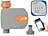 Royal Gardineer 2er-Set Bewässerungs-Computer mit 2-fach-Wasserverteiler & App-Gateway Royal Gardineer Bewässerungscomputer mit WLAN und App-Steuerung