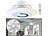 Lampe mit Ventilator: Sichler 2in1-Deckenleuchte & Ventilator mit Fernbedienung, CCT-LEDs, Ø 30 cm