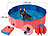 Sweetypet Faltbarer XL-Hundepool mit rutschfestem Boden, 120x30 cm, rot Sweetypet Faltbare Hundepools