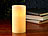 Lunartec Flackernde LED-Kerze aus echtem Wachs mit Blumenmotiv Lunartec LED-Echtwachskerzen mit beweglichen Flammen