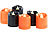 LED Kerzen: Lunartec 6er-Set Halloween-LED-Teelichter, bewegliche Flamme, orange & schwarz