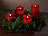 Britesta Adventskranz, golden, 4 rote LED-Kerzen mit bewegter Flamme Britesta Adventskränze mit LED-Kerzen