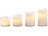 Britesta 4 Echtwachskerzen mit beweglicher LED-Flamme, abgestuft, weiß Britesta LED-Echtwachskerzen mit beweglicher Flamme und Fernbedienung