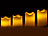 Britesta 4 Echtwachskerzen mit beweglicher LED-Flamme, abgestuft, weiß Britesta LED-Echtwachskerzen mit beweglicher Flamme und Fernbedienung