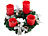 Britesta Adventskranz mit roten LED-Kerzen, silbern geschmückt Britesta Adventskränze mit LED-Kerzen