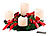 Britesta Adventskranz mit weißen LED-Kerzen, rot geschmückt Britesta Adventskränze mit LED-Kerzen