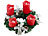 Britesta Adventskranz, silbern, 4 rote LED-Kerzen mit bewegter Flamme Britesta 