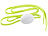 infactory Grüne LED-Schnürsenkel aus Textil, 110 cm, grüne LEDs infactory Leucht-Schnürsenkel