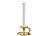 Britesta LED-Stabkerze mit goldenem Kerzenhalter, bewegliche Flamme, weiß Britesta Echtwachs LED Stabkerzen mit beweglichen Flammen